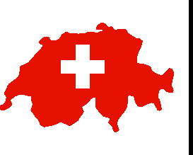 Carte suisse avec drapeau national